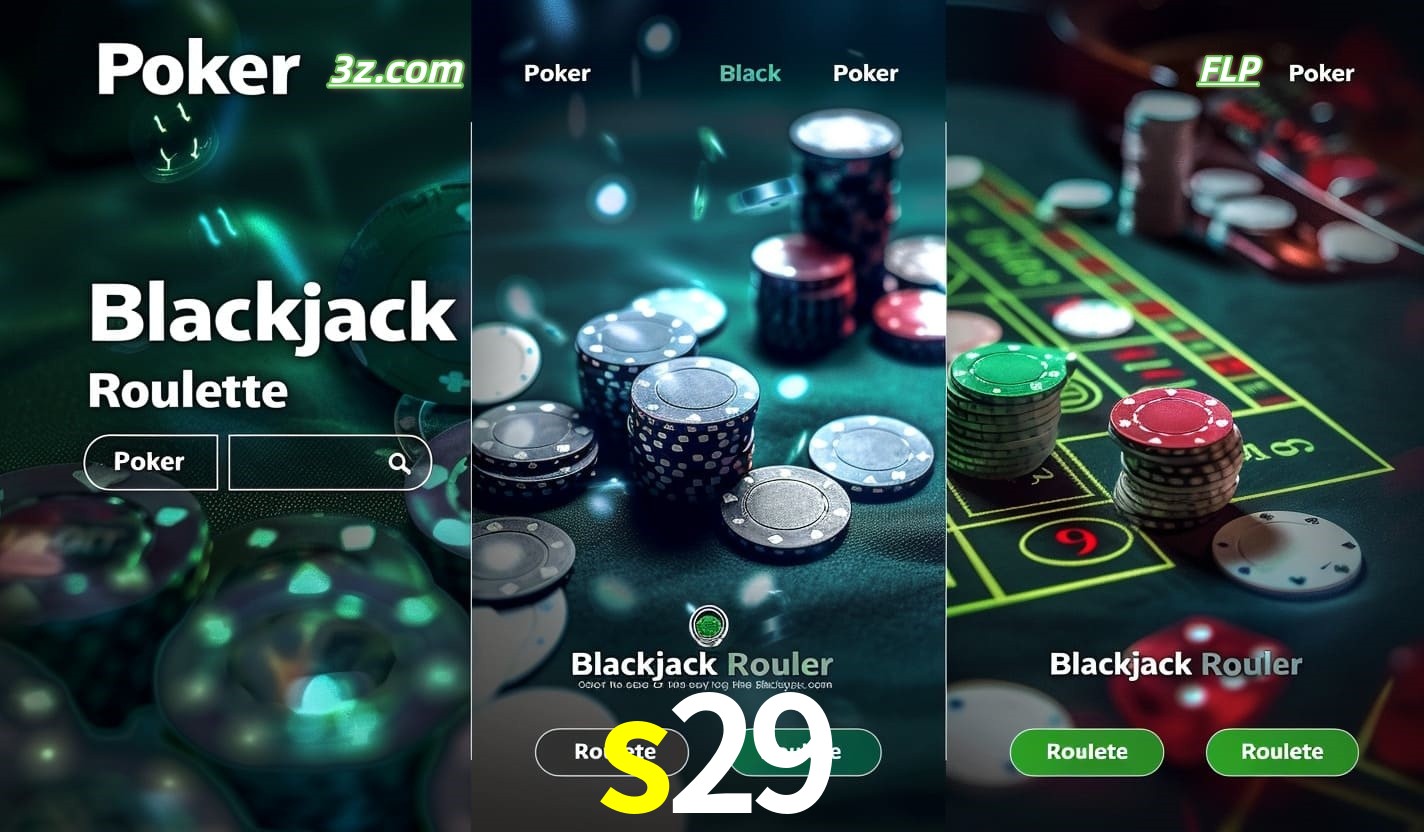Cassino online s29 com Poker, Blackjack e Roleta ao vivo para jogadores do Brasil